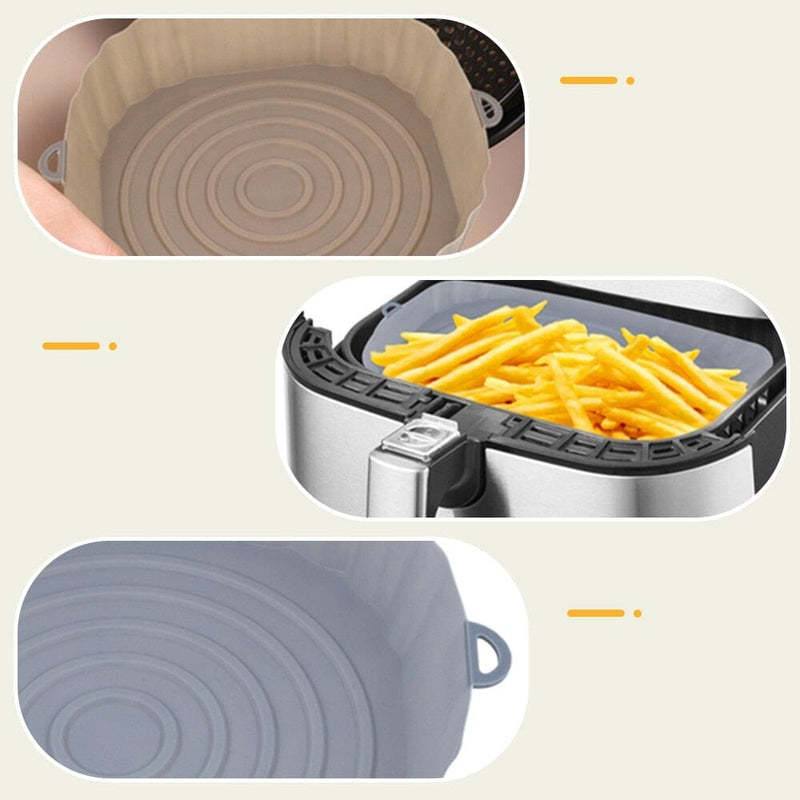 Kit Bandejas de Silicone Permanente para Air Fryer