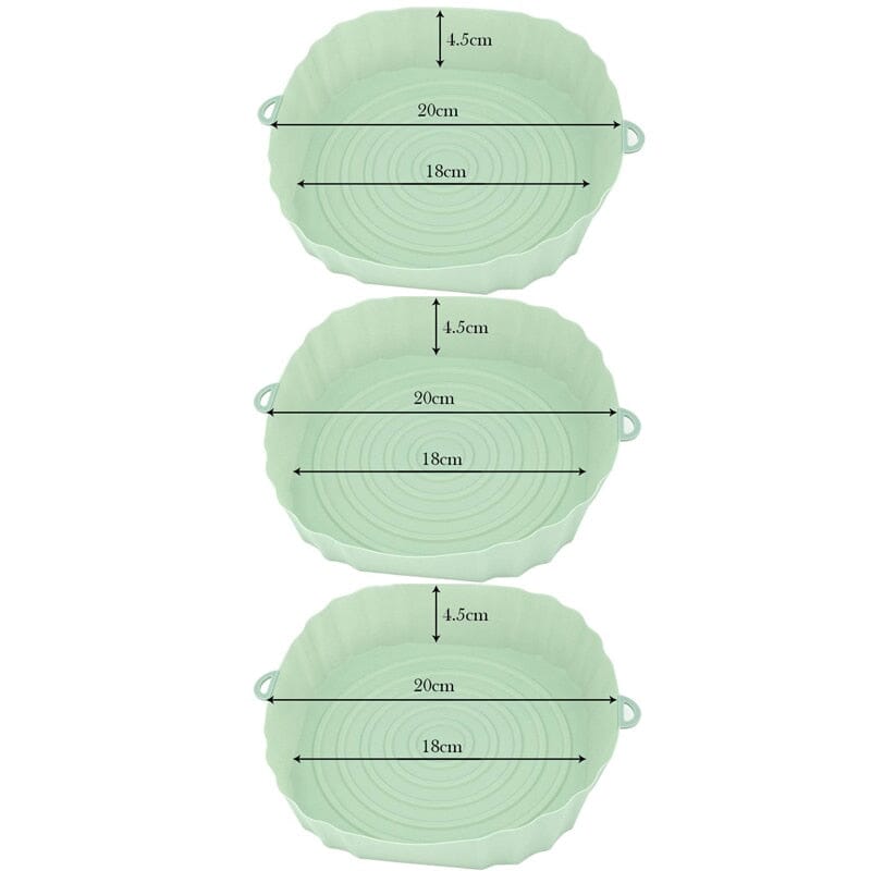 Kit Bandejas de Silicone Permanente para Air Fryer