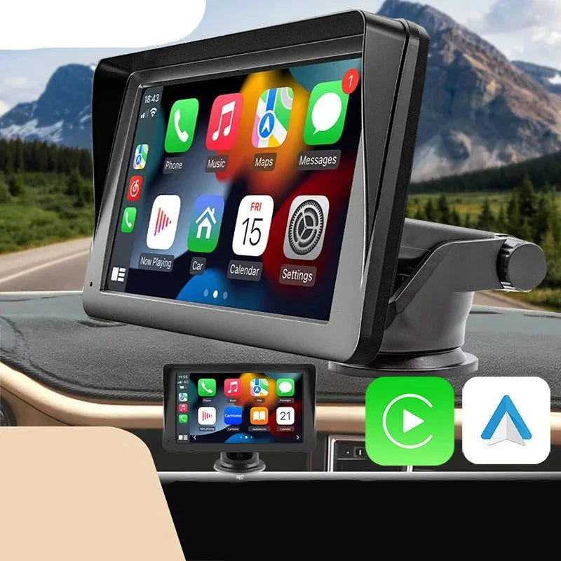 Kit Carplay Central Multimídia 7" + Câmera De Ré + Wi-Fi + Bluetooth