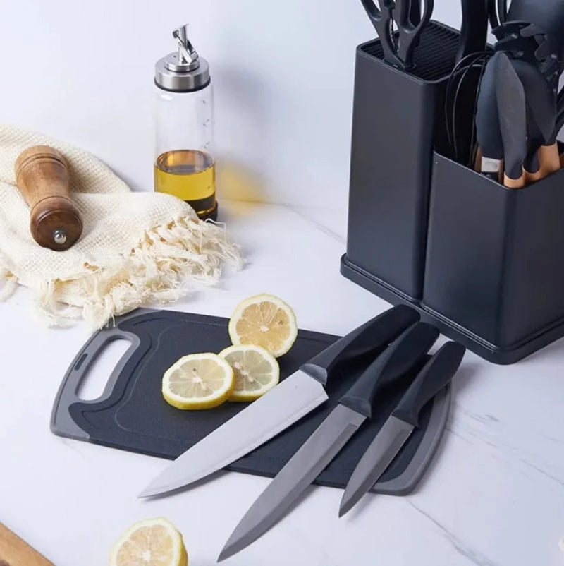 Kit Completo Jogo Utensílios de Cozinha 19 Peças