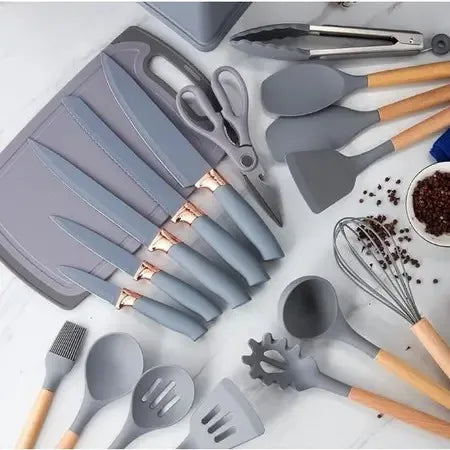 Kit Completo Jogo Utensílios de Cozinha 19 Peças