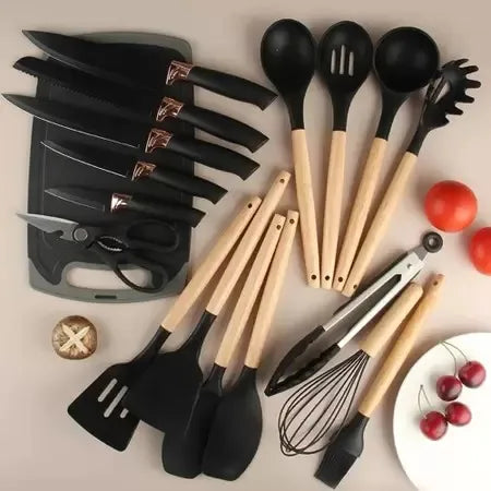 Kit Completo Jogo Utensílios de Cozinha 19 Peças