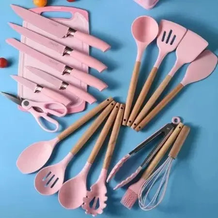 Kit Completo Jogo Utensílios de Cozinha 19 Peças